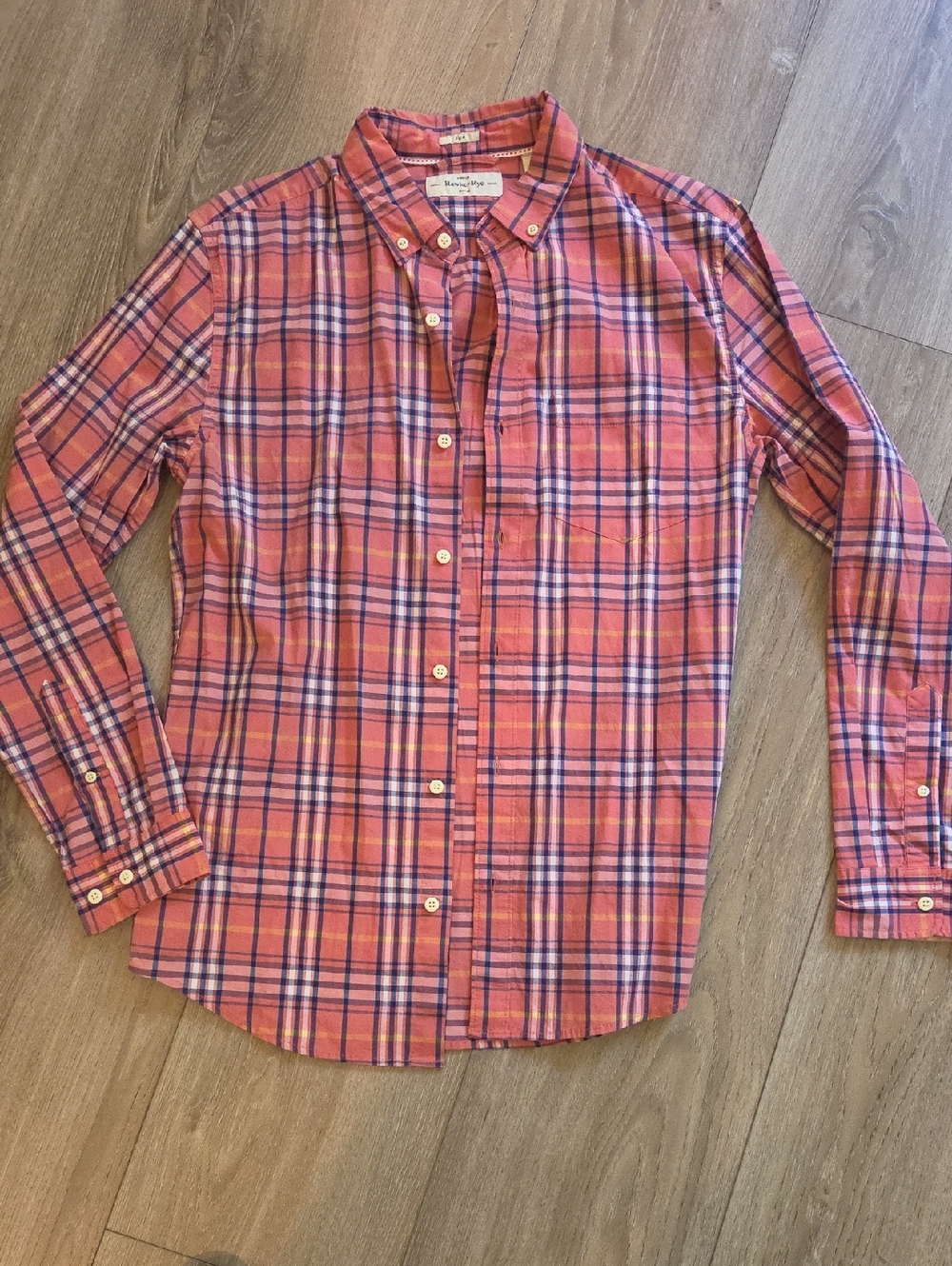 HAWKER RYE Pink Plaid Button-Down Men's Shirt